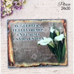 Placa Rectangular Especial Funeraria