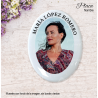 Placa con nombre oval funeraria