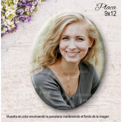 Placa envolvente oval...