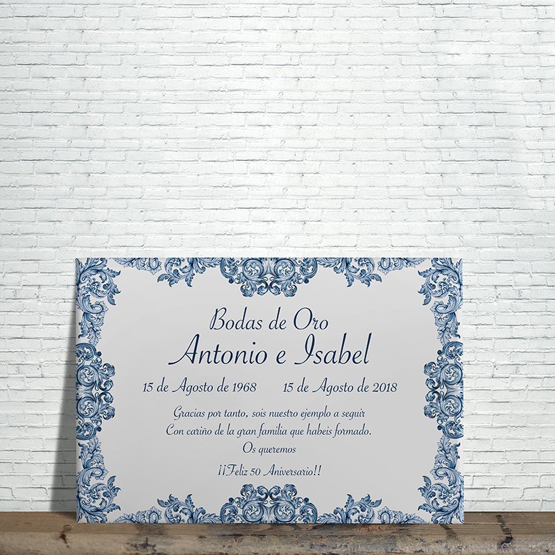 Azulejo modelo Bodas de Oro
