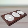 Pack - 3 placas ovaladas personalizadas sobre base de madera