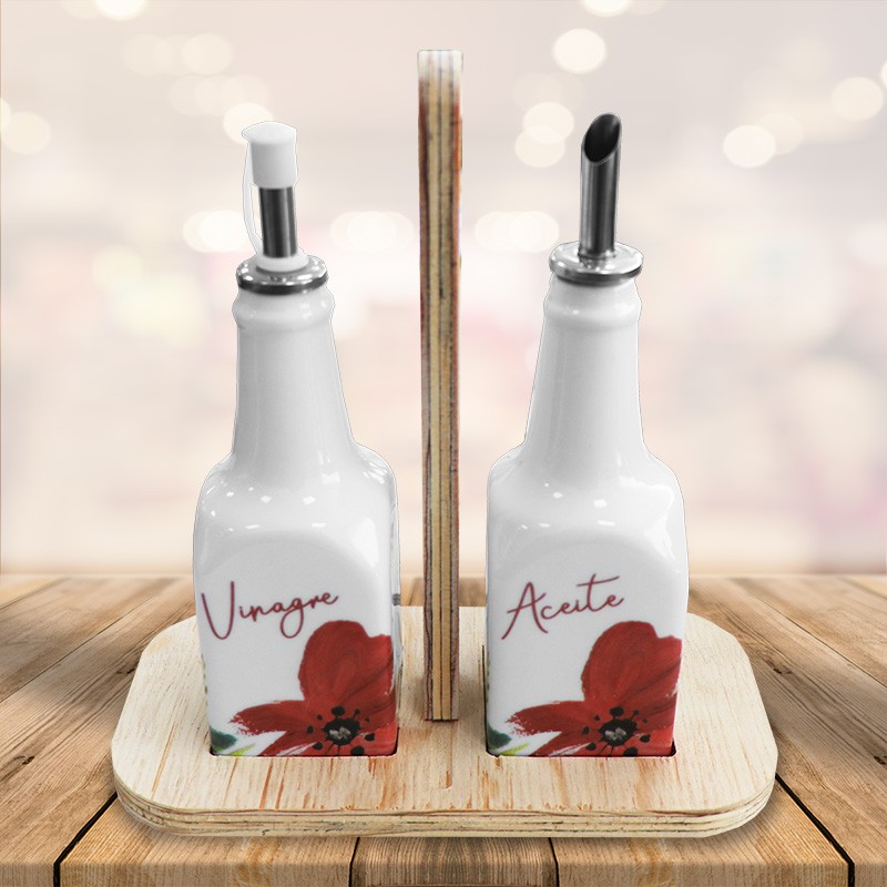Aceitera y vinagrera mod. Amapola