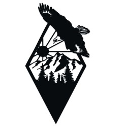 Cuadro águila paisaje